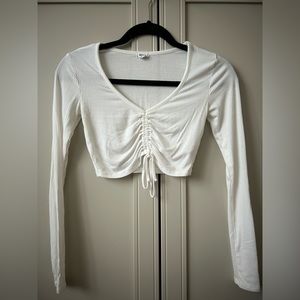 garage, long sleeve white, size xs